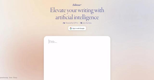 Editeur - Improved writing with assistance.
