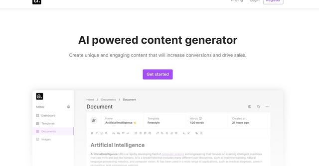 Avanya Content - AI-powered content generator for engaging, conversion-driven content.