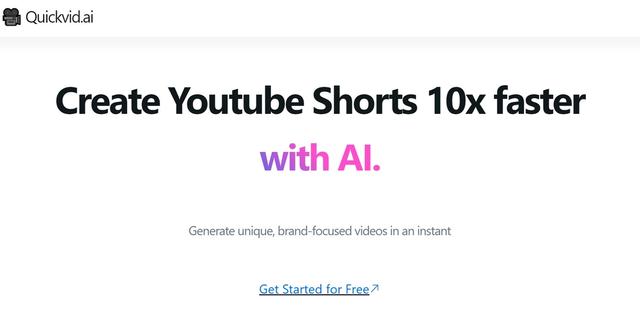 QuickVid.Ai - Generate Youtube shorts 10x faster with ai