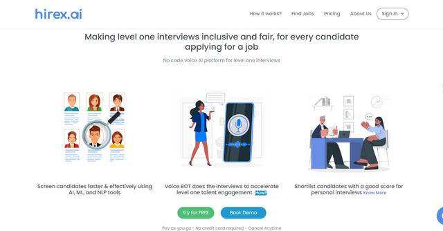Hirex.ai - Hirex.ai is an innovative AI platform designed to revolutionize the recruitment and talent management process.