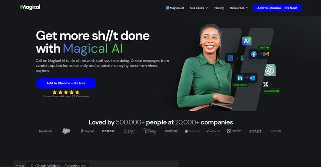 Magical AI - Assists in writing emails and messages.