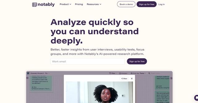 Notably - Notably is an AI-powered research enablement platform that helps researchers conduct better, faster, and smarter research across various industries.