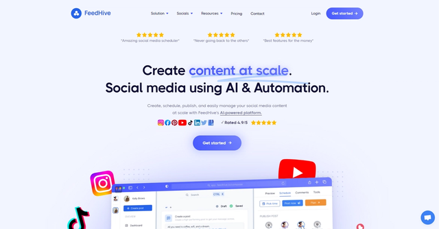 FeedHive - Manage social media content at scale with FeedHive's AI-powered platform.