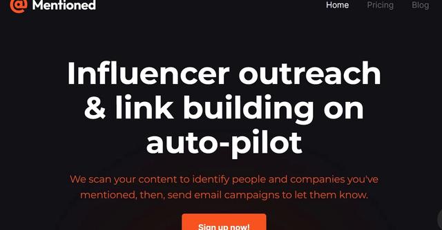 Mentioned - Automated influencer outreach & link building
