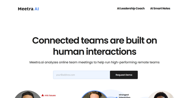 MeetraAI - Analyzes online team meetings to boost productivity