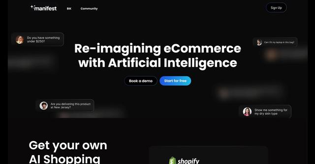 Manifest AI - Re-imagining eCommerce with Artificial Intelligence