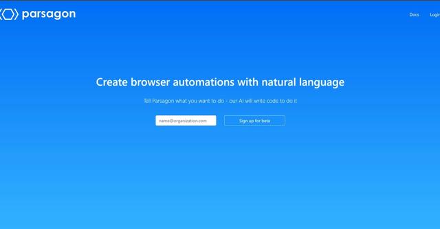 Parsagon - Create browser automations with natural language