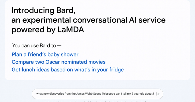 Google Bard - Conversational AI service, powered by LaMDA