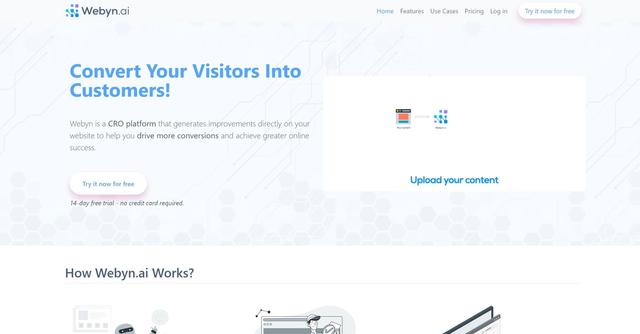 Webyn - Auto-gen & multi-testing for better page conversion.