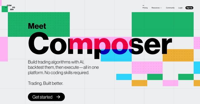 Composer - Build trading algorithms with AI, backtest them, then execute—all in one platform.