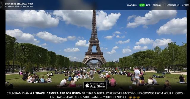 Stillgram - Stillgram is a camera app for the iPhone that automatically removes crowded backgrounds from photos taken in urban and travel settings, resulting in stunning stillgrams.
