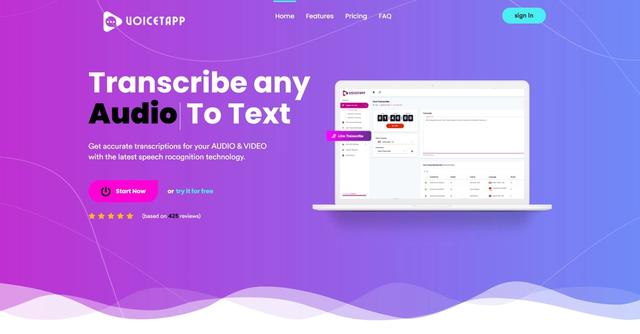 Voicetapp - Voicetapp is a cloud-based software that converts audio or video content into text with up to 100% accuracy.
