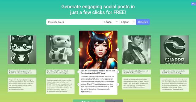 AI Post Generator - Social post creation made easy from media sources.