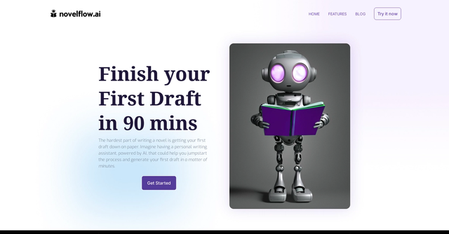 NovelFlow AI - Uses AI to automatically generate the first draft of your novel.