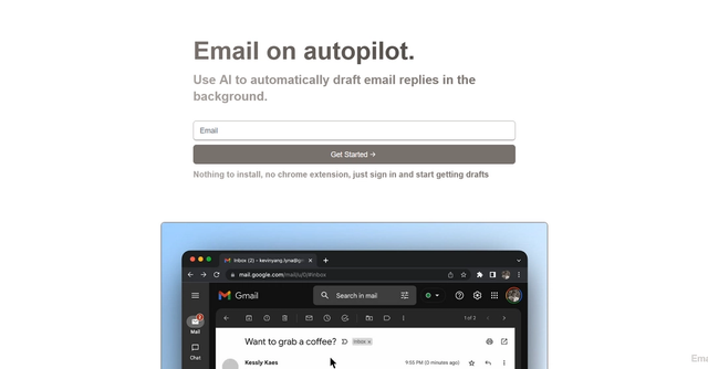 Email Triager - Use AI to automatically draft email replies in the background.