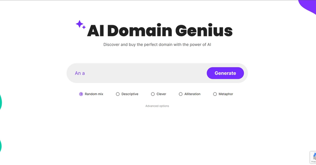 AI Domain Genius - Discover and buy the perfect domain with the power of AI