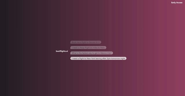 Bestflights - Bestflights.ai is an AI-powered tool designed for flight booking and itinerary optimization.