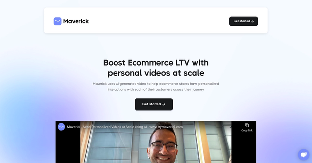 Maverick  - Send customers personalized videos at scale.