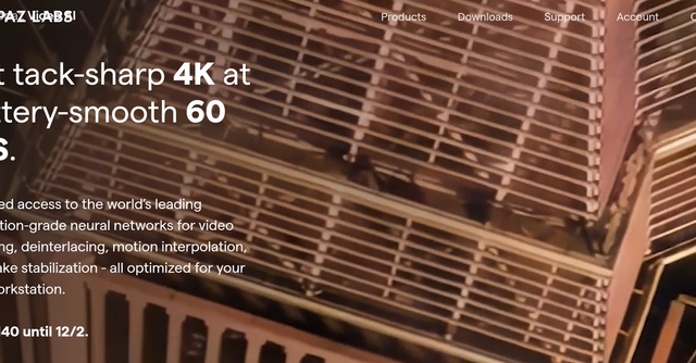 Topaz Video AI - Unlimited access to production-grade neural networks for video optimization.
