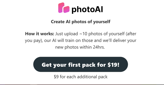 PhotoAI - Generate 30 AI photos of yourself in our best styles.