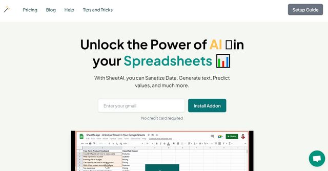 SheetAI.app - AI-powered tool to quickly generate formulas for Google Sheets.