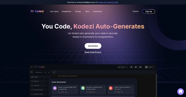 Kodezi ai - AI developer tool assistant that auto-corrects your code