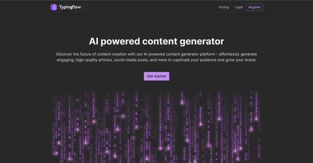 Typingflow - Generated content with templates and images.