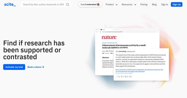 Scite_ - Read what research articles say about each other