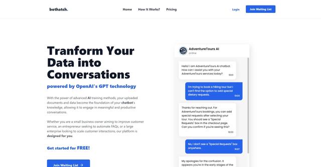 Bothatch - Tranform Your Data into Conversations