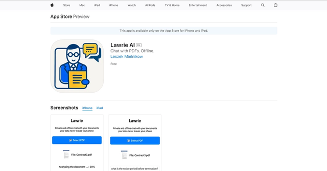 Lawrie AI - Lawrie AI is the ultimate solution for reading contracts and agreements effortlessly, without the need for tedious reading or expensive lawyer fees.