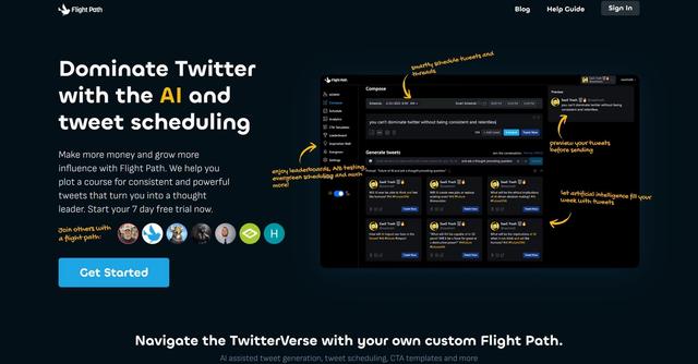 Flight Path - Utilize Flight Path to improve your Twitter impact with AI tweet generation