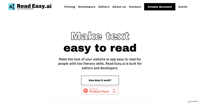 ReadEasy.ai - Make the text of your website or app easy to read for people with low literacy skills