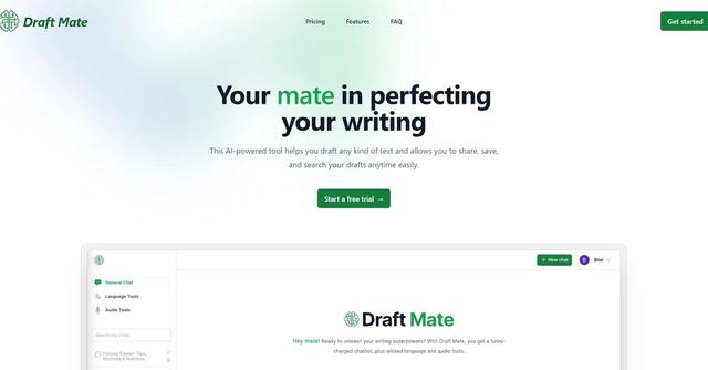 Draft Mate - Improves text through writing assistance.