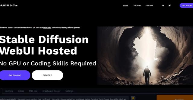 GRAVITI Diffus - platform with an easy-to-use Stable Diffusion WebUI