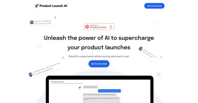 ProductlaunchAI - Powerful AI tool for supercharging product launches with compelling copy, audience reach, and stress-free promotion.