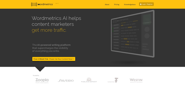 Wordmetrics  - Wordmetrics AI helps content marketers get more traffic.