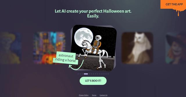 ArtBot - ArtBot is an AI-driven application that enables users to create personalized Halloween art by uploading a selfie and selecting from a range of Halloween-themed images.