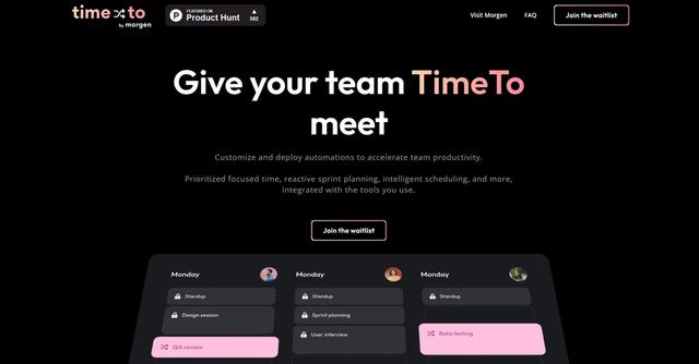 TimeTo - Automated team time management platform.
