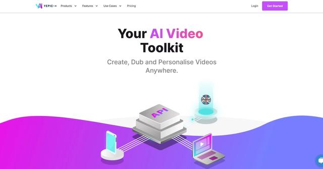 Yepic - Yepic Studio is a video creation tool that allows users to create and translate talking head style videos quickly and easily, without the need for expensive equipment or actors.