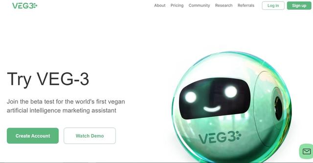 VEG3 - Test the world's first vegan AI marketing assistant!