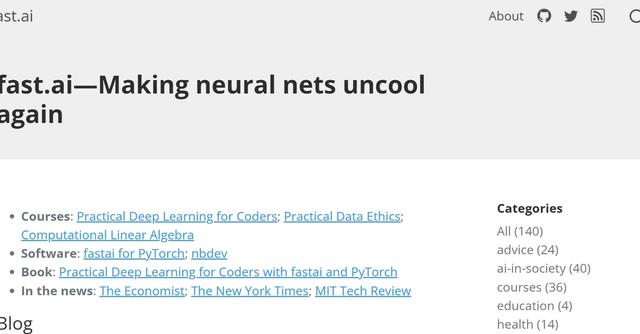 fast.ai - Non-profit research group focused on DL & AI, offering useful courses.