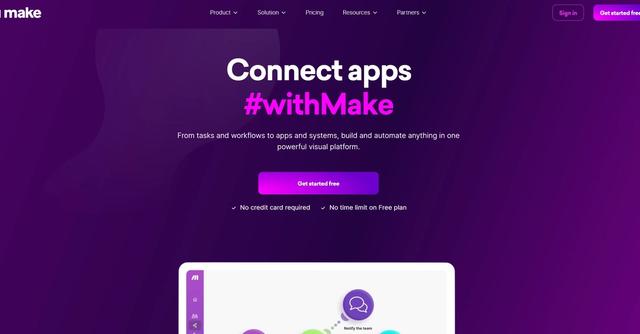 Make - A powerful visual platform for building and automating anything across tasks, workflows, apps, and systems.