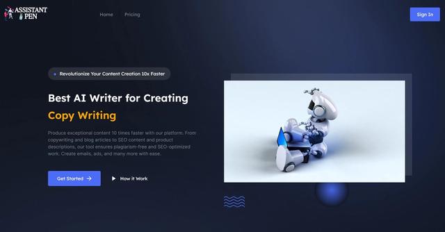 AssistantPen - Accelerate content creation with plagiarism-free, SEO-optimized results.