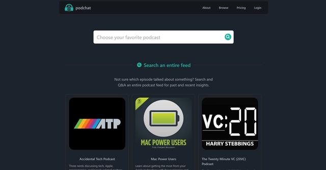 Podchat - Delivers podcast summaries straight to users' inboxes upon release and enables interactive Q&A sessions with podcast hosts, fostering deeper insights.