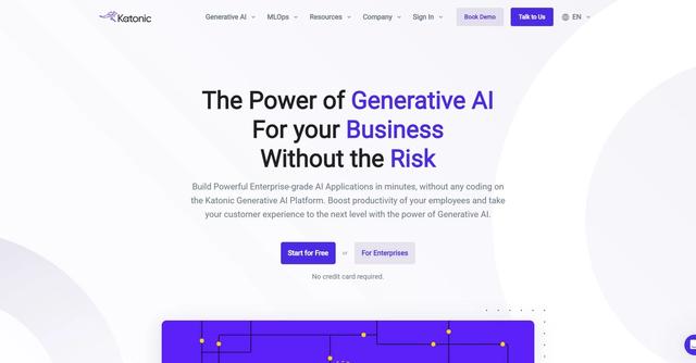 Katonic - No-code tool that empowers users to easily build, train, and deploy custom AI applications and chatbots using a selection of 75 large language models (LLMs).