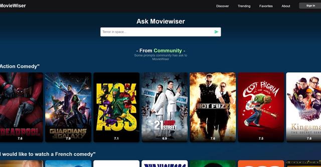 Moviewiser - Personalized movie and series recommendations based on user preferences, helping users discover new content effortlessly.