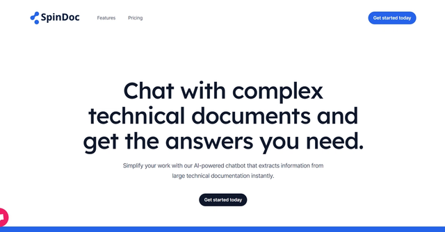 SpinDoc - Chat with complex technical documents and get the answers you need.
