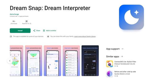 Dream Snap - Help users understand the meanings of their dreams, track patterns, and explore personalized dream statistics.