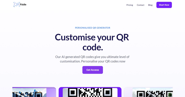 QRfiddle - Users can generate unique and functional QR codes tailored to their brand, event, or any purpose.