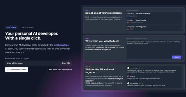 Smol Developer - Smol Developer introduces an ingenious AI tool that acts as your very own personal developer